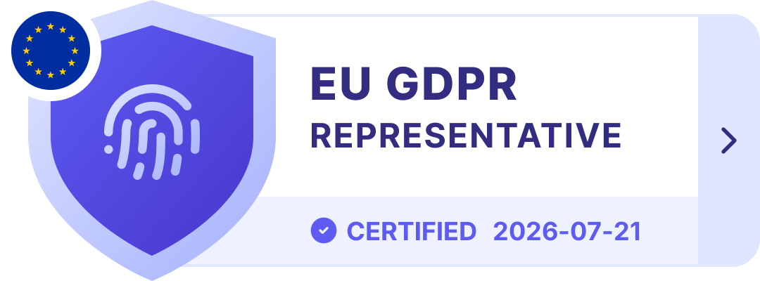 EU GDPR Representative — certified by Prighter